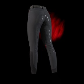 Equestro RIDERTECH Damen Reithose mit Vollgrip - schwarz 34 (it 40)