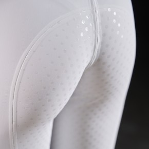 Equestro RIDERTECH Damen Reithose mit Vollgrip - weiß 36 (it 42)