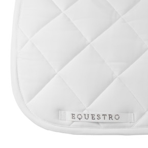 Equestro Dressurschabracke Glitzer Logo Weiß FULL