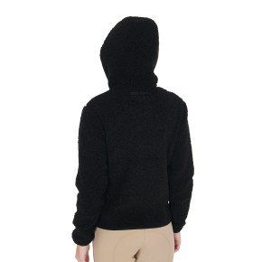 Equestro Damen Teddy Fleece Jacke Schwarz