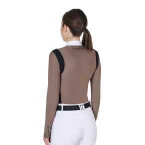 Equestro Damen Turniershirt Slim Fit Walnut