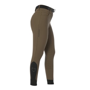 Equestro Damen Reithose Highwaist mit Vollgrip - Walnut