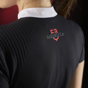 Equestro RIDERTECH Damen Turniershirt - weiß/schwarz S