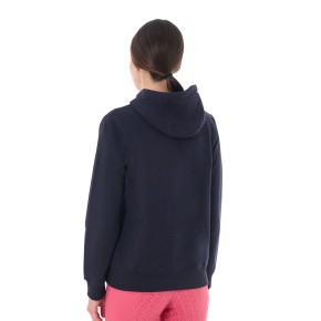 Equestro Damen Logo Hoodie - navy/pink XS