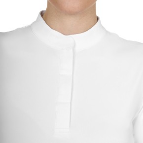 Equestro Damen Turniershirt kurzarm - Weiß
