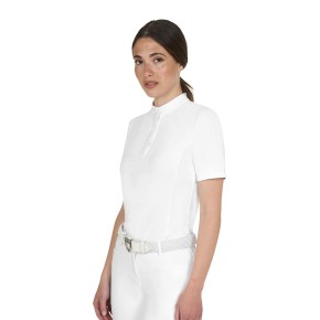Equestro Damen Turniershirt kurzarm - Weiß