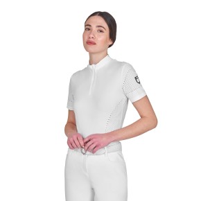 Equestro Damen Funktionsshirt perforiert - Weiß