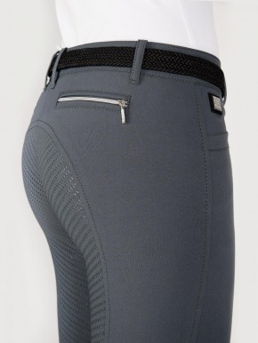 Equiline Vollgrip Reithose Damen Cedar Grau 38 (IT 42)