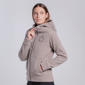 Cavalleria Toscana Damen Fleece Zip Hoodie Cipria