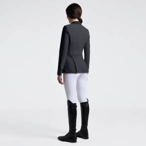 Cavalleria Toscana Damen Turnierjacket Halb Perforiert Charcoal
