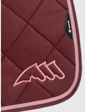 Equiline Dressur Schabracke Rombo mit Fliegenmütze Bordeaux/Rosa