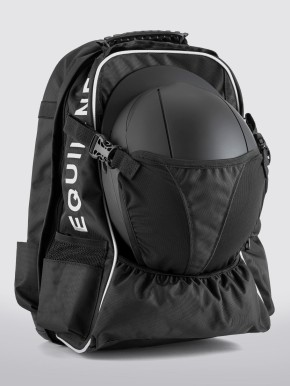 Equiline Rucksack mit Helmhalterung Caleb Schwarz