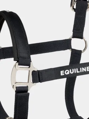 Equiline Halfter Terry mit gummiertem Logo Schwarz