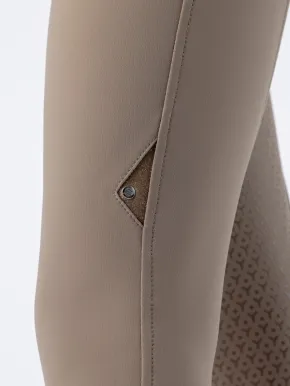 Equiline Damen Kniegrip Reithose Highwaist Crystalek taupe 38 (IT 42)