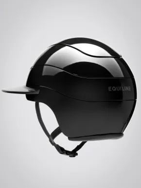 Equiline Reithelm Xanto Sonnen-Visier Schwarz Glänzend Swarovski-Steine