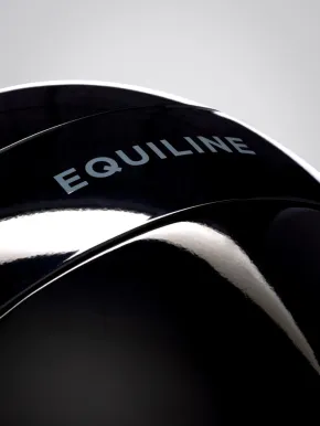 Equiline Reithelm Xanto Sonnen-Visier Schwarz Glänzend Swarovski-Steine