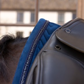 Kentucky Schabracke VELVET Mini Pearls Dressur Navy