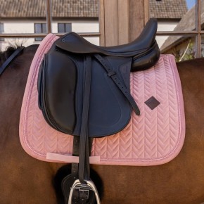 Kentucky Schabracke VELVET Mini Pearls Dressur Altrosa