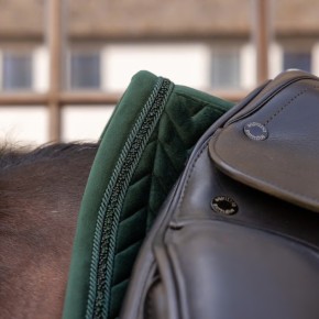 Kentucky Schabracke VELVET Mini Pearls Dressur Dunkelgrün