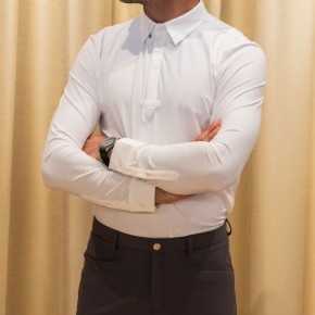 Kentucky Herren Turniershirt Langarm Classic Weiß