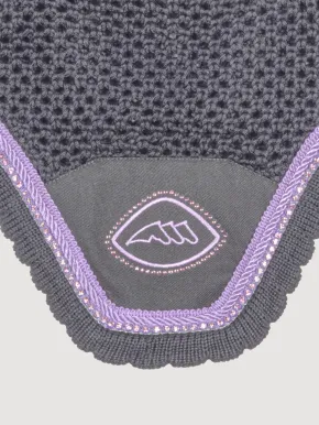 Equiline Fliegenhaube EQGloc Grau/Lila