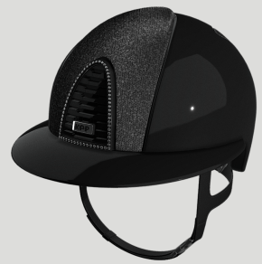Kep Reithelm mit Inlay Cromo 2.0 Luminor swarovski Frame Polo schwarz 53M