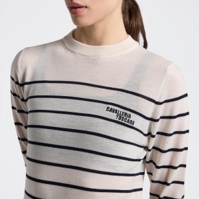 Cavalleria Toscana Damen Merino-Pullover Brich/Charcoal