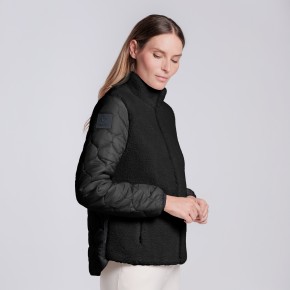 Cavalleria Toscana Damen Teddyfleece-Jacke Schwarz