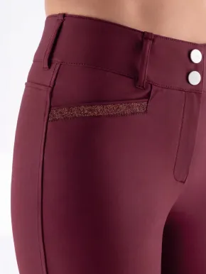 Equiline Damen Vollgrip Reithose Highwaist Eqcrystalef Alpine Plum