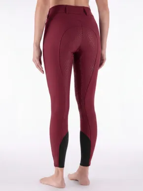 Equiline Damen Vollgrip Reithose Highwaist Eqcrystalef Alpine Plum