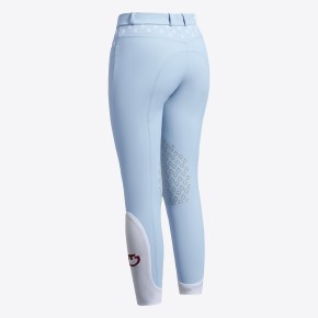 Cavalleria Toscana Junior Reithose Embroidery Kniegrip blue fog