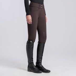 Cavalleria Toscana Damen Reithose Kniegrip Espresso