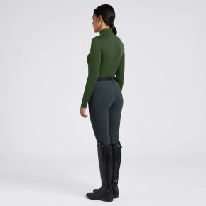 Cavalleria Toscana Damen Woll Trainingsshirt langarm Grün S