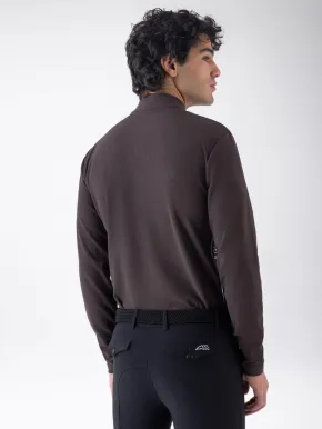 Equiline Herren Trainingsshirt langarm EQCagli Coffee Bean
