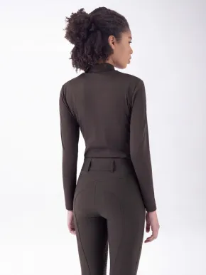Equiline Damen Trainingsshirt langarm EQGlin Coffee Bean