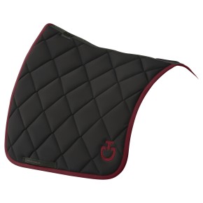 Cavalleria Toscana Dressur Schabracke Diamond Quilted Schwarz/Bordeaux