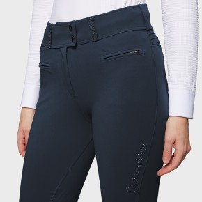 Samshield Damen Kniegrip Reithose Highwaist Claranova Navy
