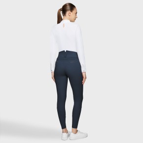 Samshield Damen Kniegrip Reithose Highwaist Claranova Navy