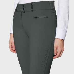 Samshield Damen Vollgrip Reithose Highwaist Clara Premium Dark Forest