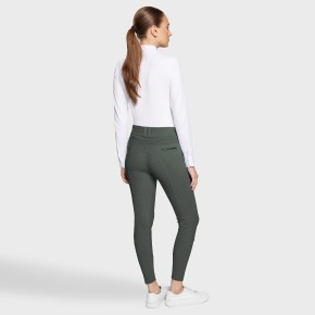 Samshield Damen Vollgrip Reithose Highwaist Clara Premium Dark Forest