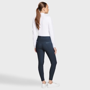 Samshield Damen Vollgrip Reithose Highwaist Clara Premium navy