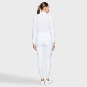 Samshield Damen Vollgrip Reithose Highwaist Clara Premium weiß