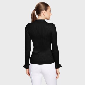 Samshield Damen Pullover Lidia Ruffle Schwarz
