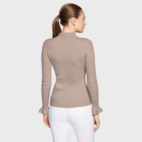 Samshield Damen Pullover Lidia Ruffle Vanilla