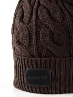 Equiline Damen Strickmütze mit Bommel EQGat Coffee Bean