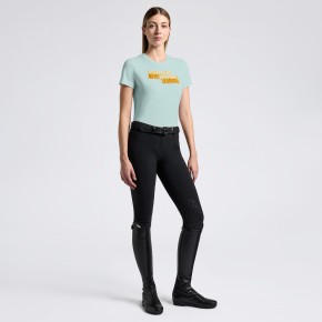 Cavalleria Toscana Damen Baumwoll T-Shirt light teal green
