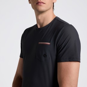 Cavalleria Toscana Herren Jersey T-Shirt mit Tasche - Charcoal