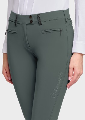 Samshield Damen Kniegrip Reithose Adele Crystal Fabric Dark Forest
