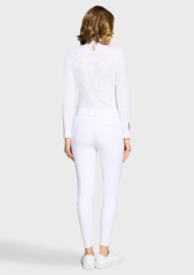 Samshield Damen Reithose Vollgrip Highwaist Claranova Weiß 40 (FR 38)