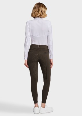 Samshield Damen Vollgrip Reithose Highwaist Clara Crystal Fabric Mocha